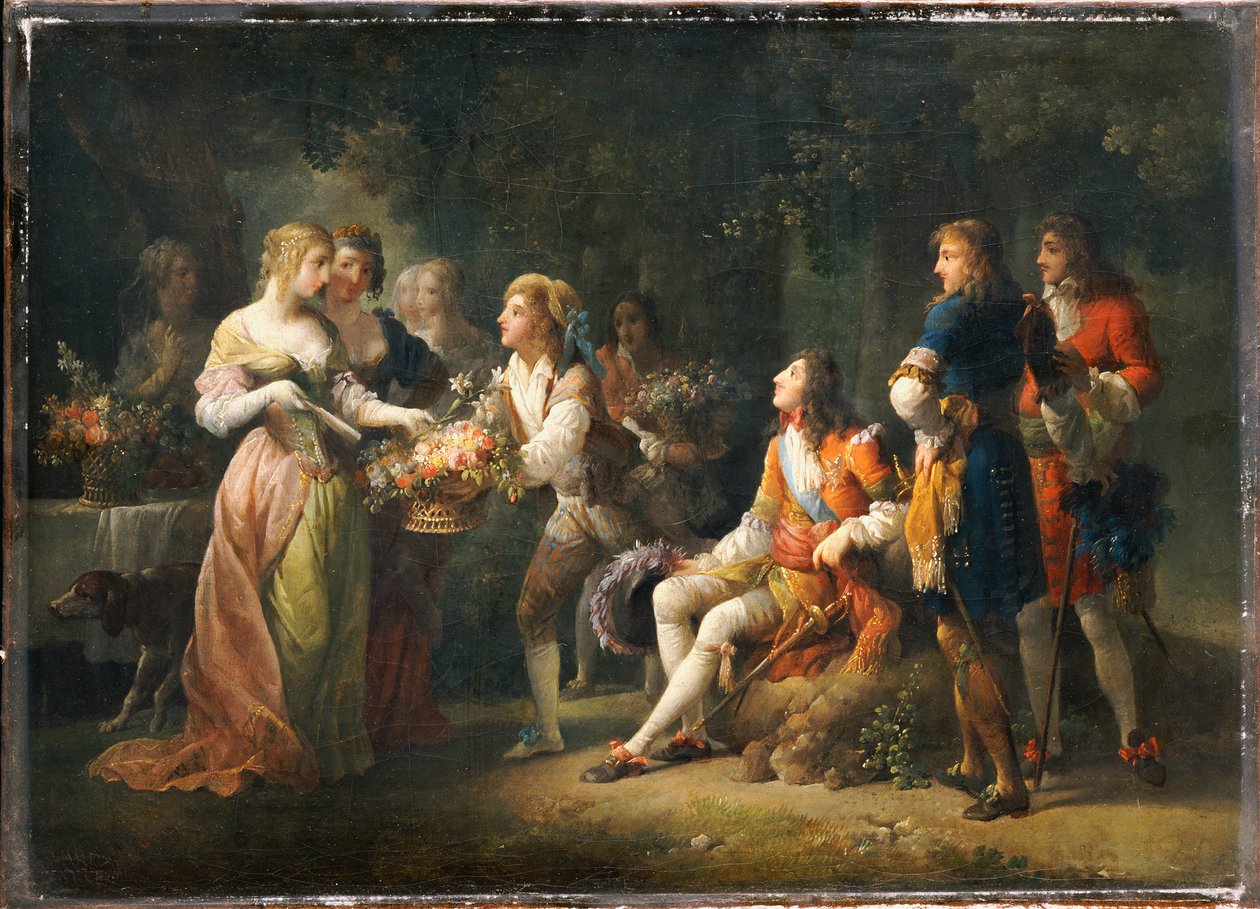 Ludwig XIV. von Frankreich erklärt seine Liebe zu Louise de la Valliere von Jean Frederic Schall