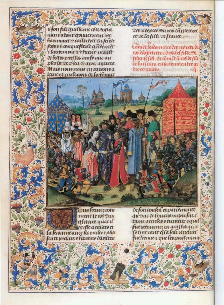 Der französische König Karl VI. gibt seine Tochter Isabelle seinem englischen Cousin Richard II. von Jean Froissart