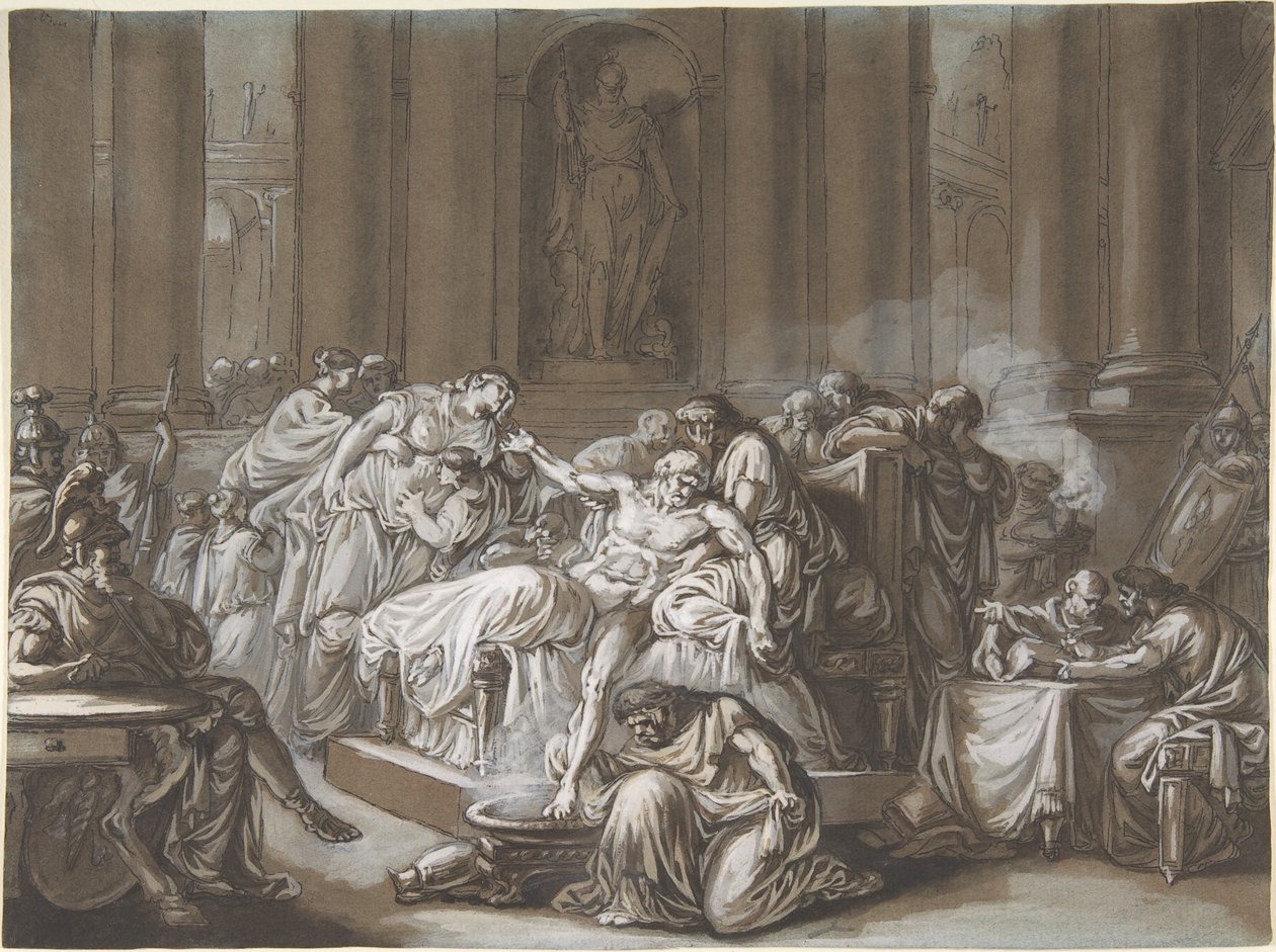 Der Tod des Seneca von Jean-Guillaume Moitte