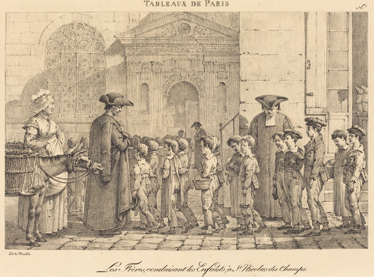 Die Brüder führen die Kinder, zu St. Nicolas des Champs von Jean Henri Marlet
