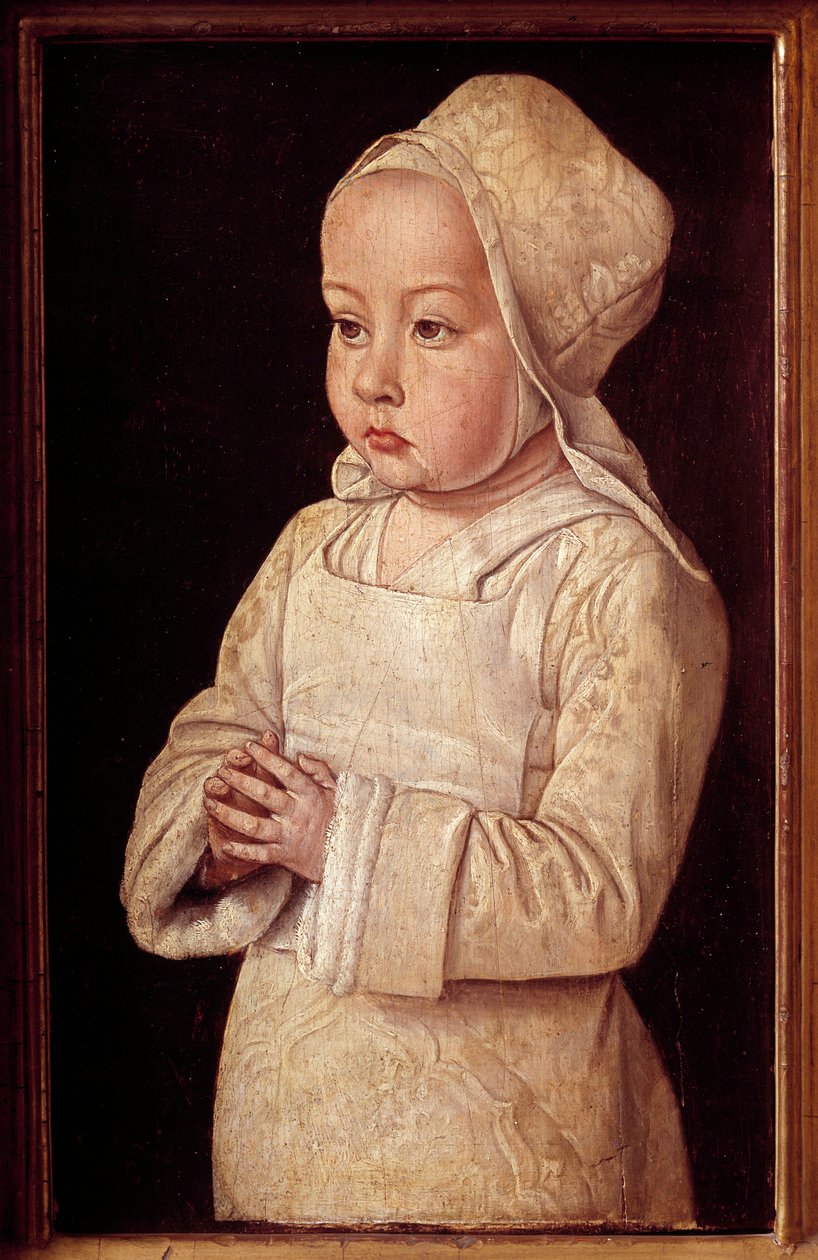 Porträt von Suzanne de Bourbon (1491-1521) genannt Kind im Gebet, Tochter von Anne von Frankreich und Pierre II. von Bourbon von Jean Hey