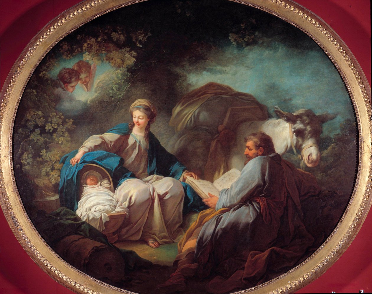 Ruhe während der Flucht nach Ägypten von Jean Honore Fragonard