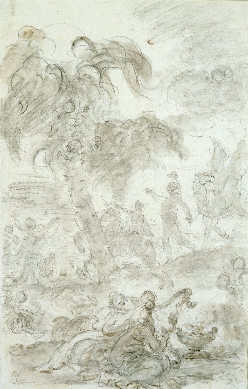 Ruggiero erreicht die Schwelle von Alcinas Palast von Jean Honore Fragonard