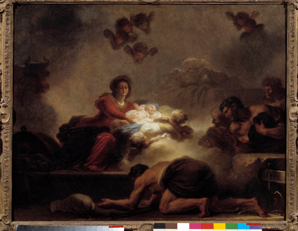 Die Anbetung der Hirten von Jean Honore Fragonard