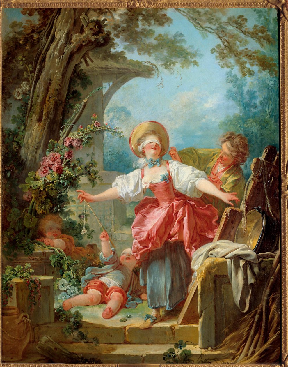 Zwei junge Leute beim Spielen von Jean-Honore Fragonard