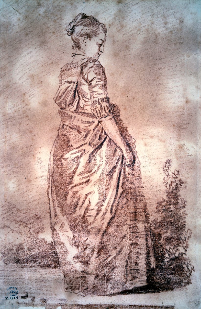 Junge Frau beim Blutzeichnen von Jean-Honore Fragonard