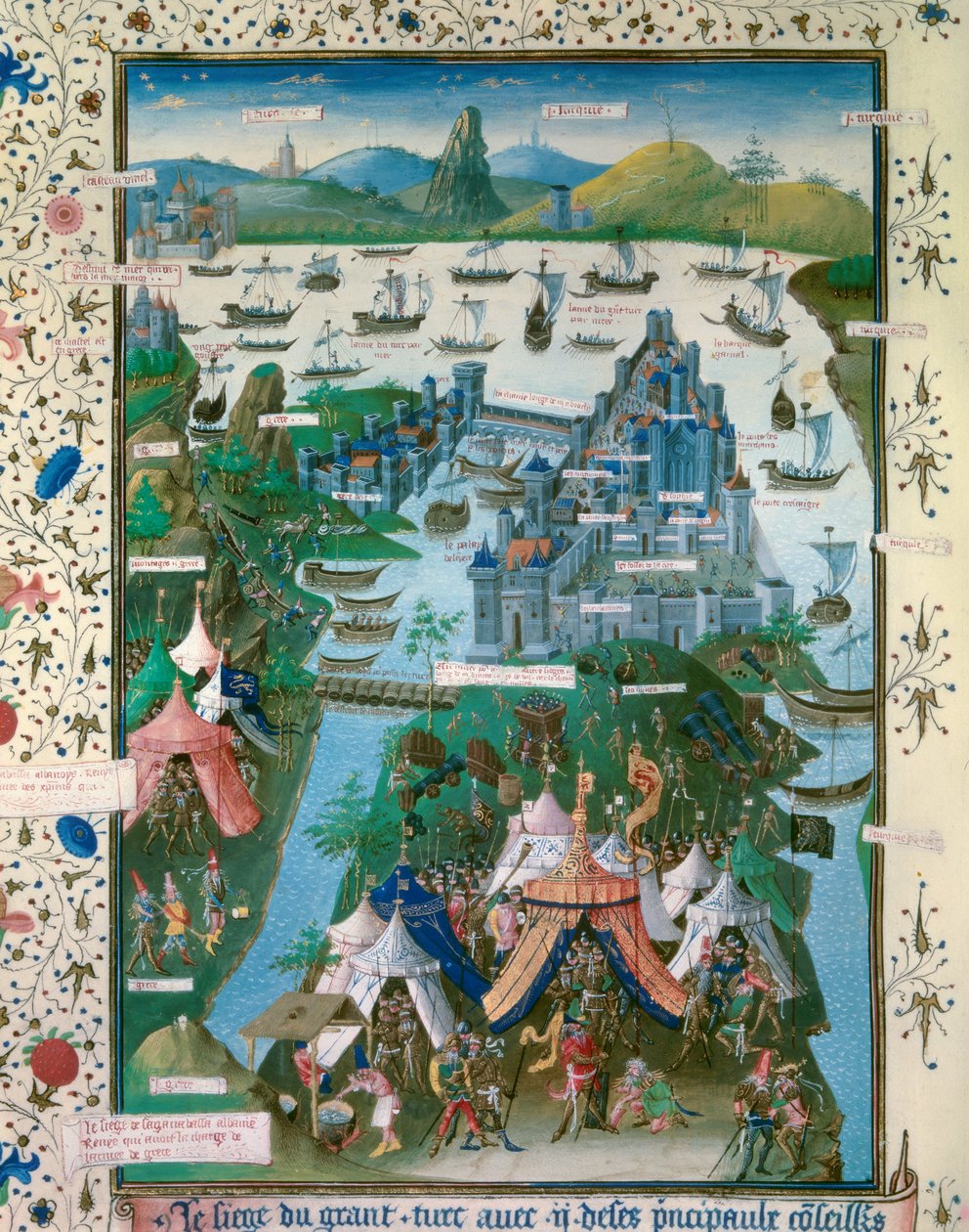 Muhammad II: Die Belagerung (Eroberung oder Fall) von Konstantinopel durch die osmanischen Türken unter Muhammad II von Jean I Le Tavernier