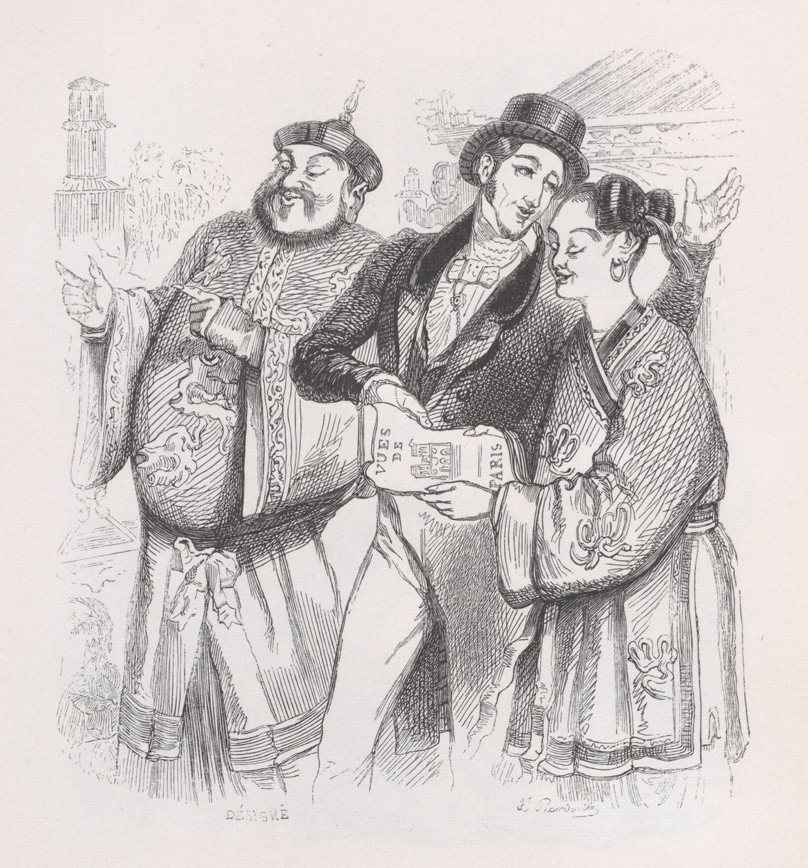Jean von Paris aus den gesammelten Werken von Béranger von Jean Ignace Isidore Gérard