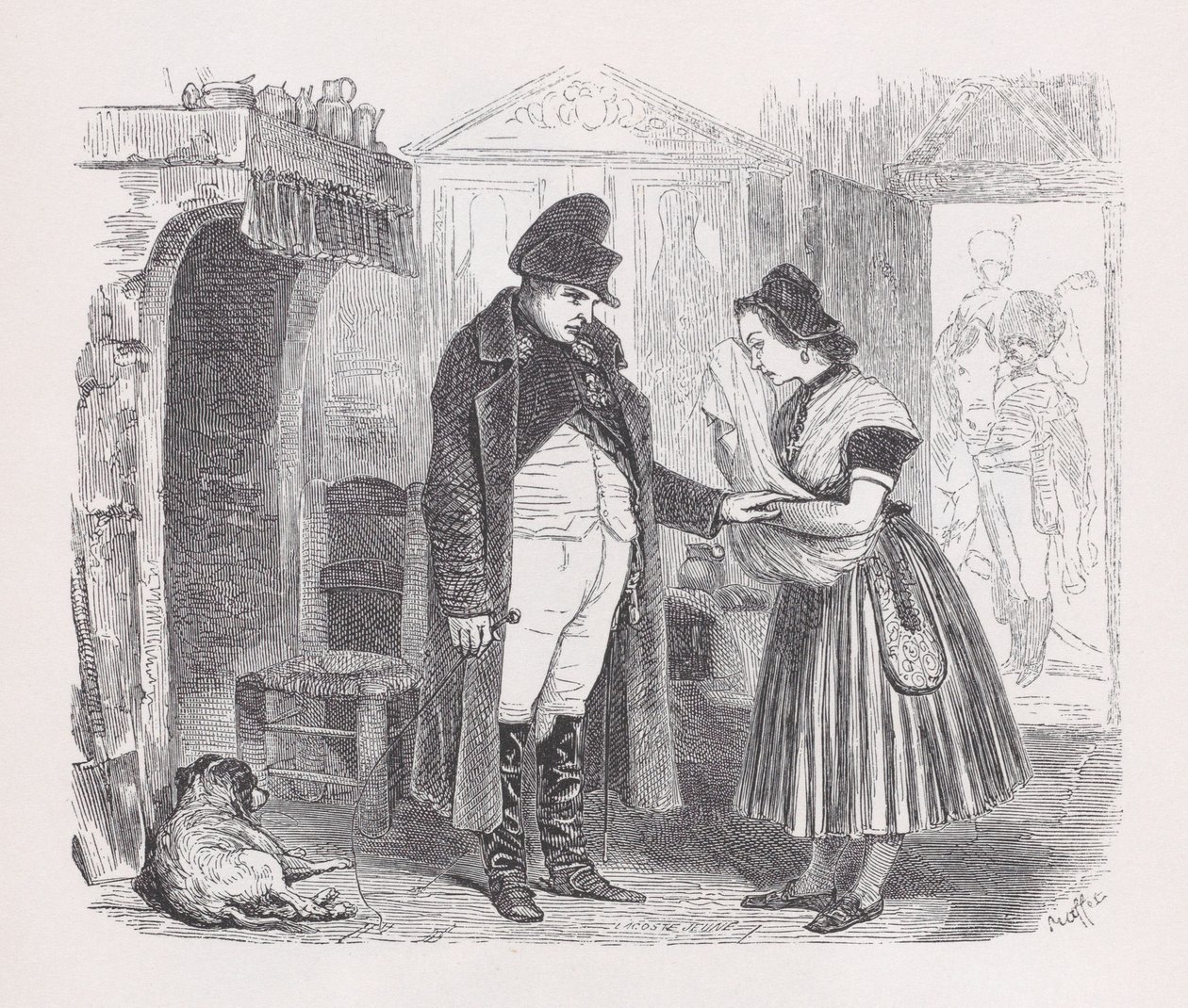 Erinnerungen an das Volk aus Die vollständigen Werke von Béranger, 1836 von Jean Ignace Isidore Gérard