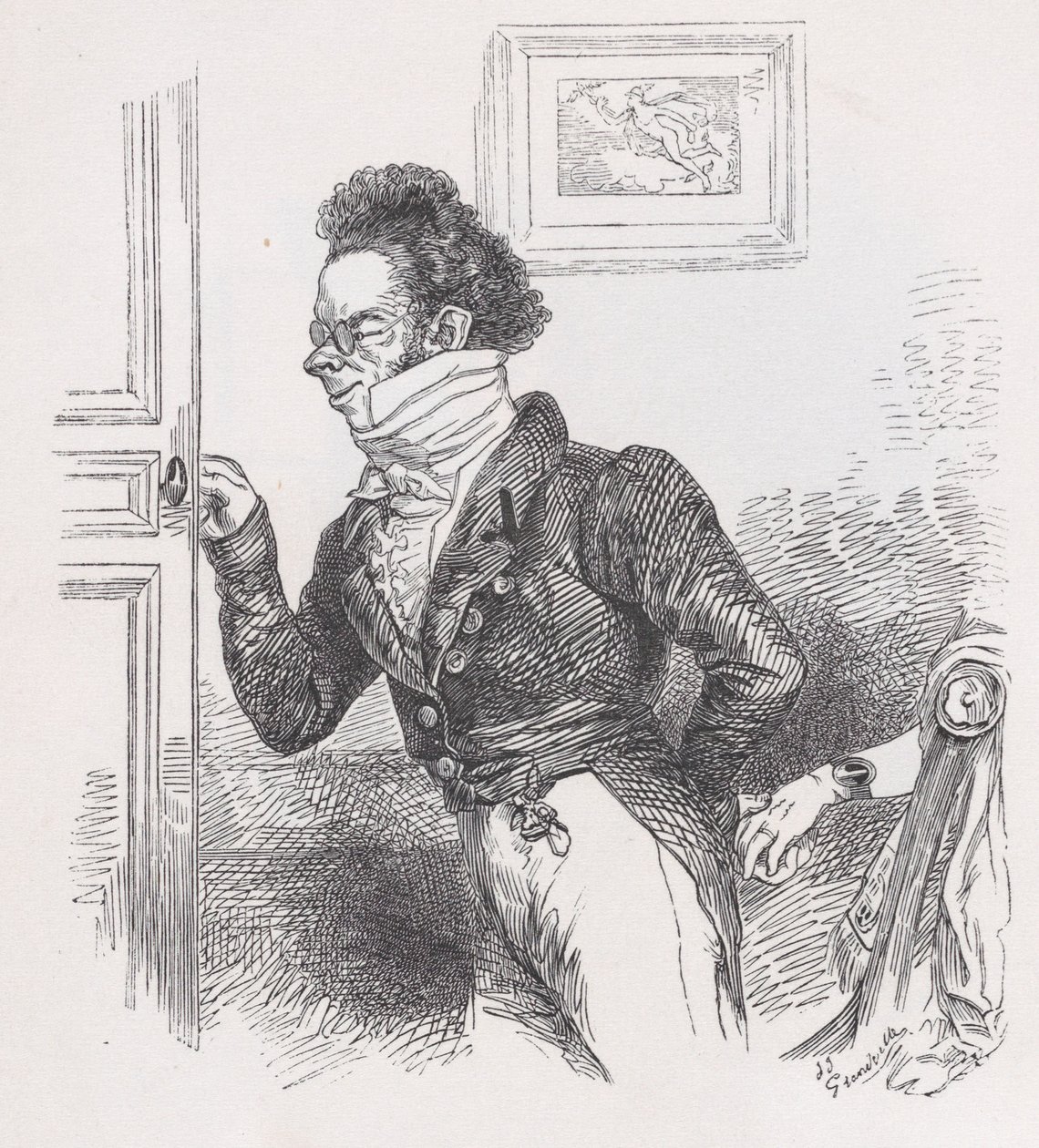 Robin, der Freund aus The Complete Works of Béranger, 1836 von Jean Ignace Isidore Gérard