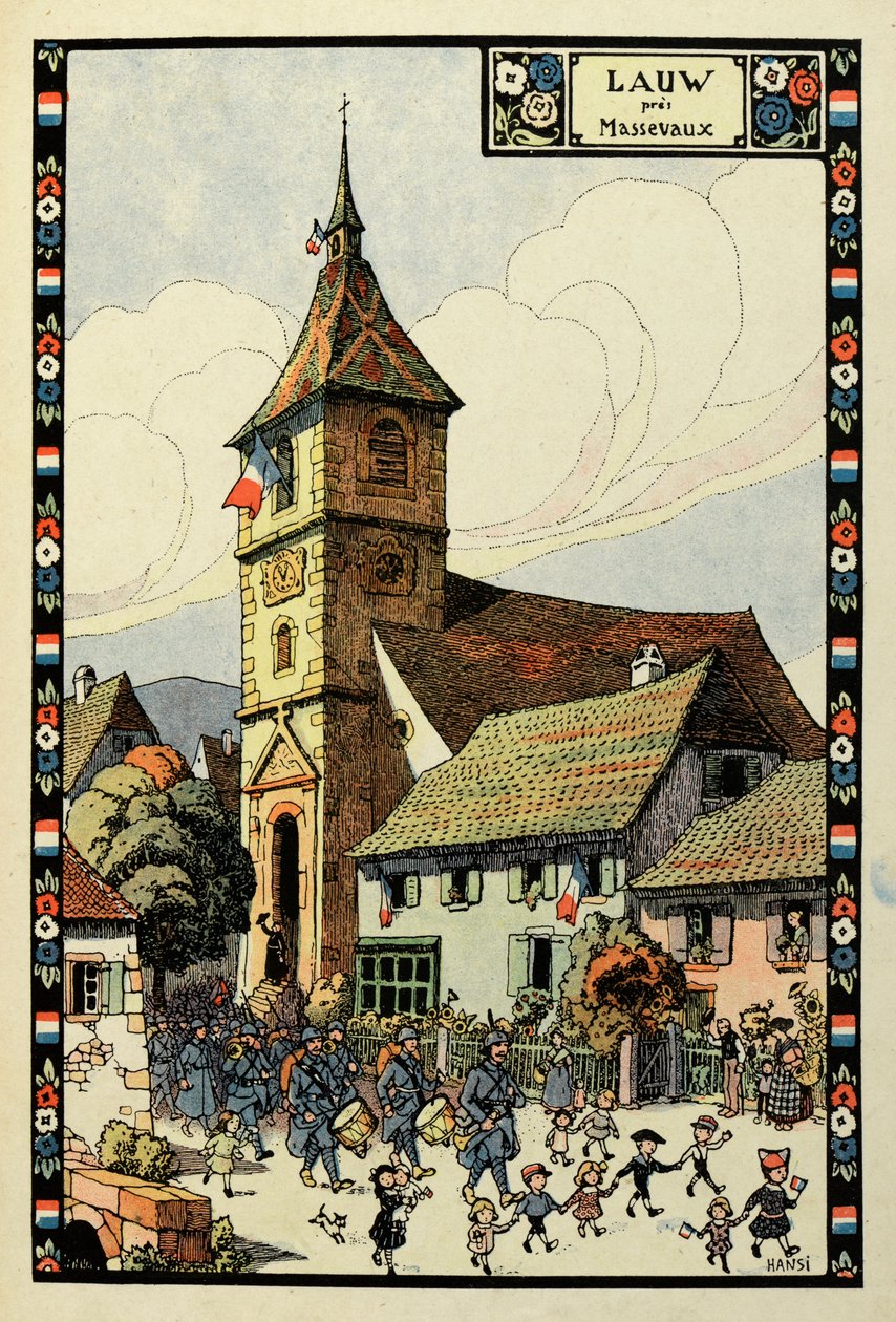 Das Trikolore-Paradies: Lauw bei Massevaux 1918 von Jean Jacques (1873 1951) Waltz