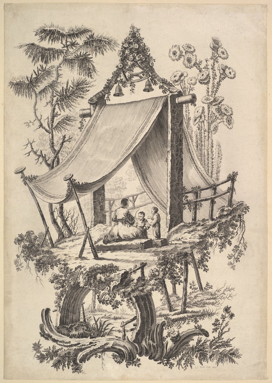 Baumhaus, 1773 von Jean Jacques Avril