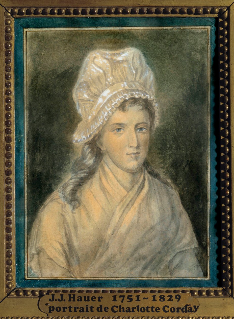 Porträt von Charlotte Corday von Jean Jacques Hauer