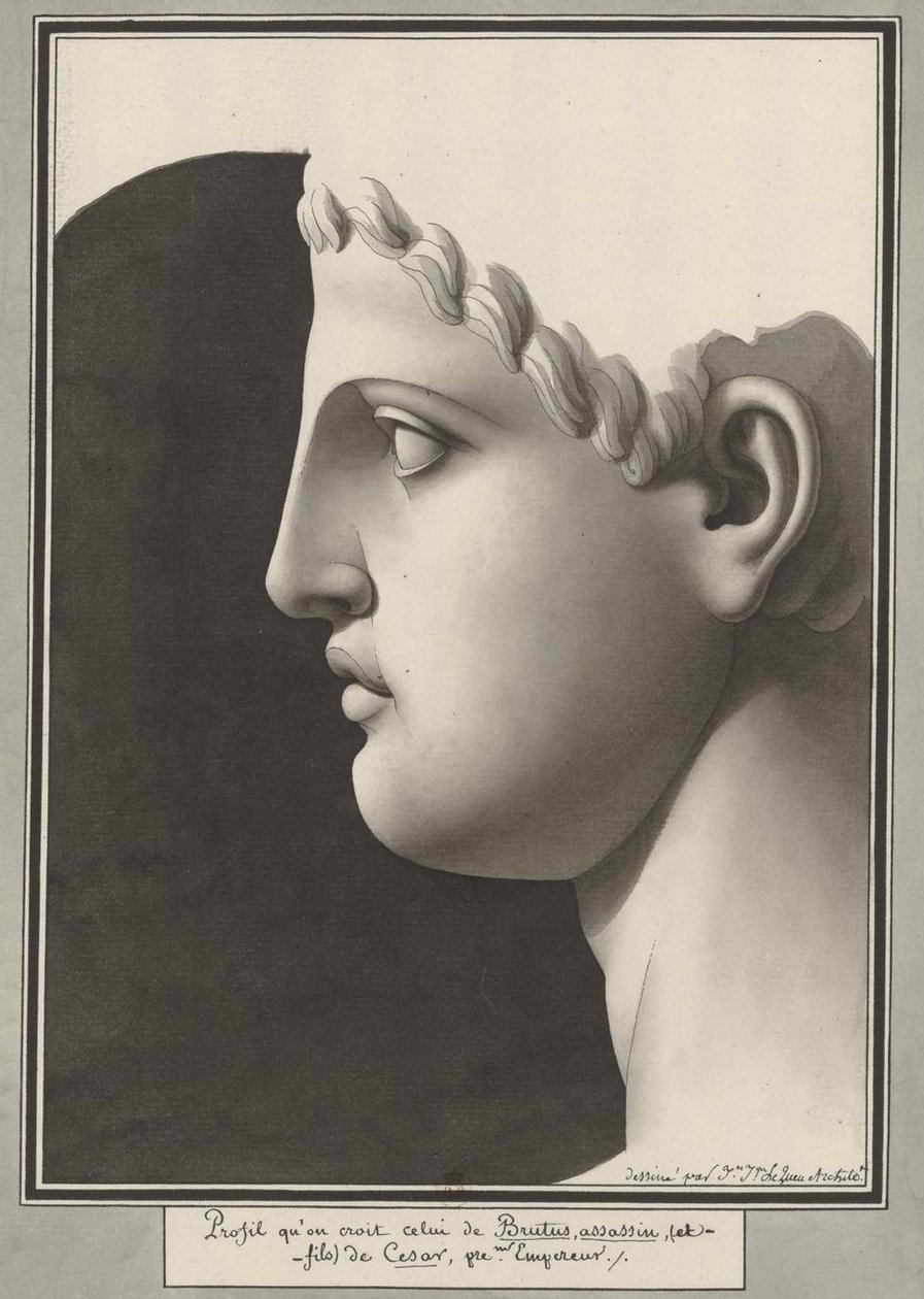 Brutus ermordet den Sohn von Cäsar von Jean Jacques Lequeu