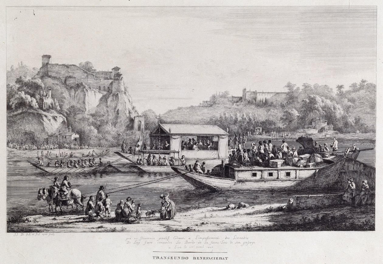Bootsfahrt auf der Seine, 1803 von Jean Jacques de Boissieu