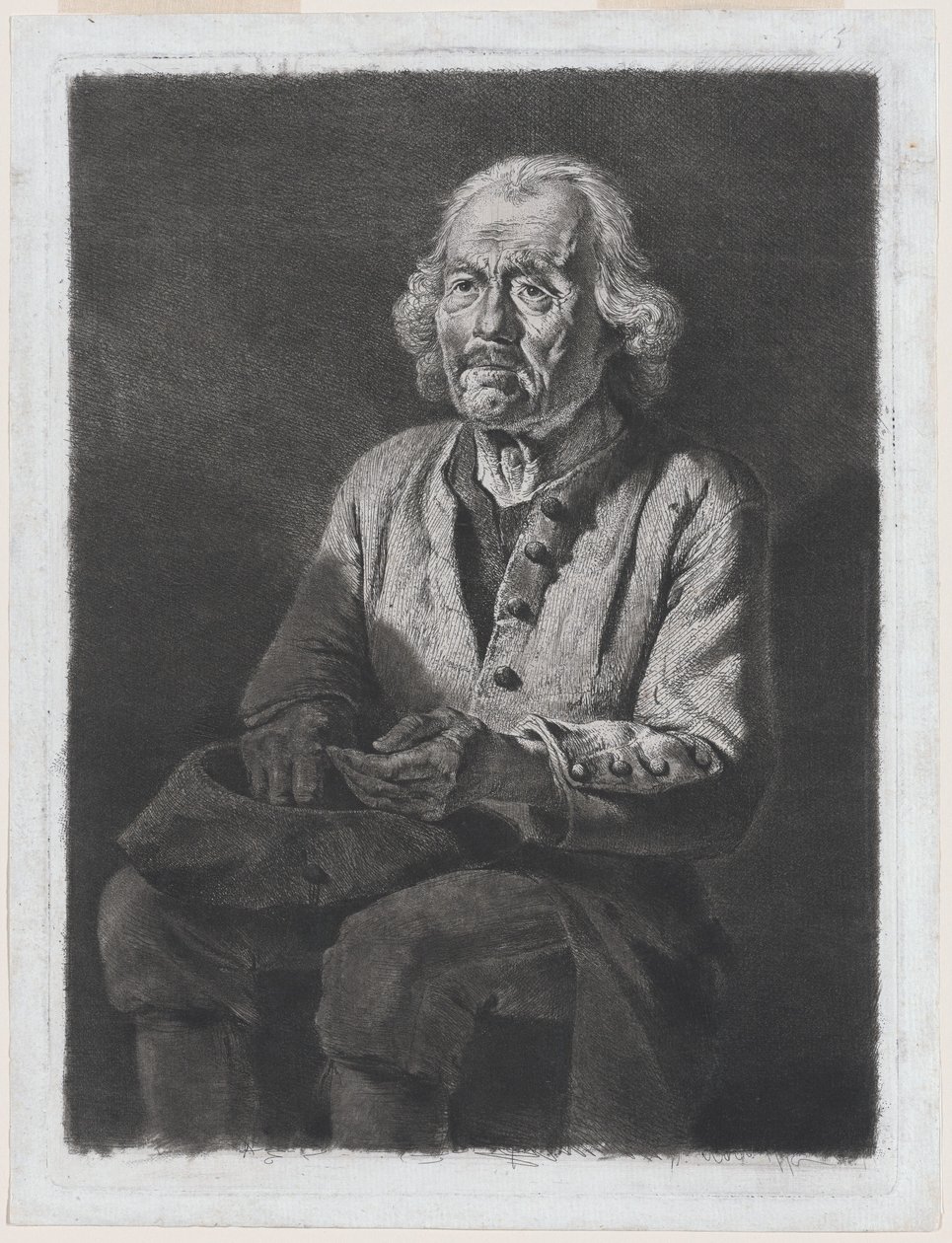 Alter Gérard, Bauer aus Chasselay von Jean Jacques de Boissieu