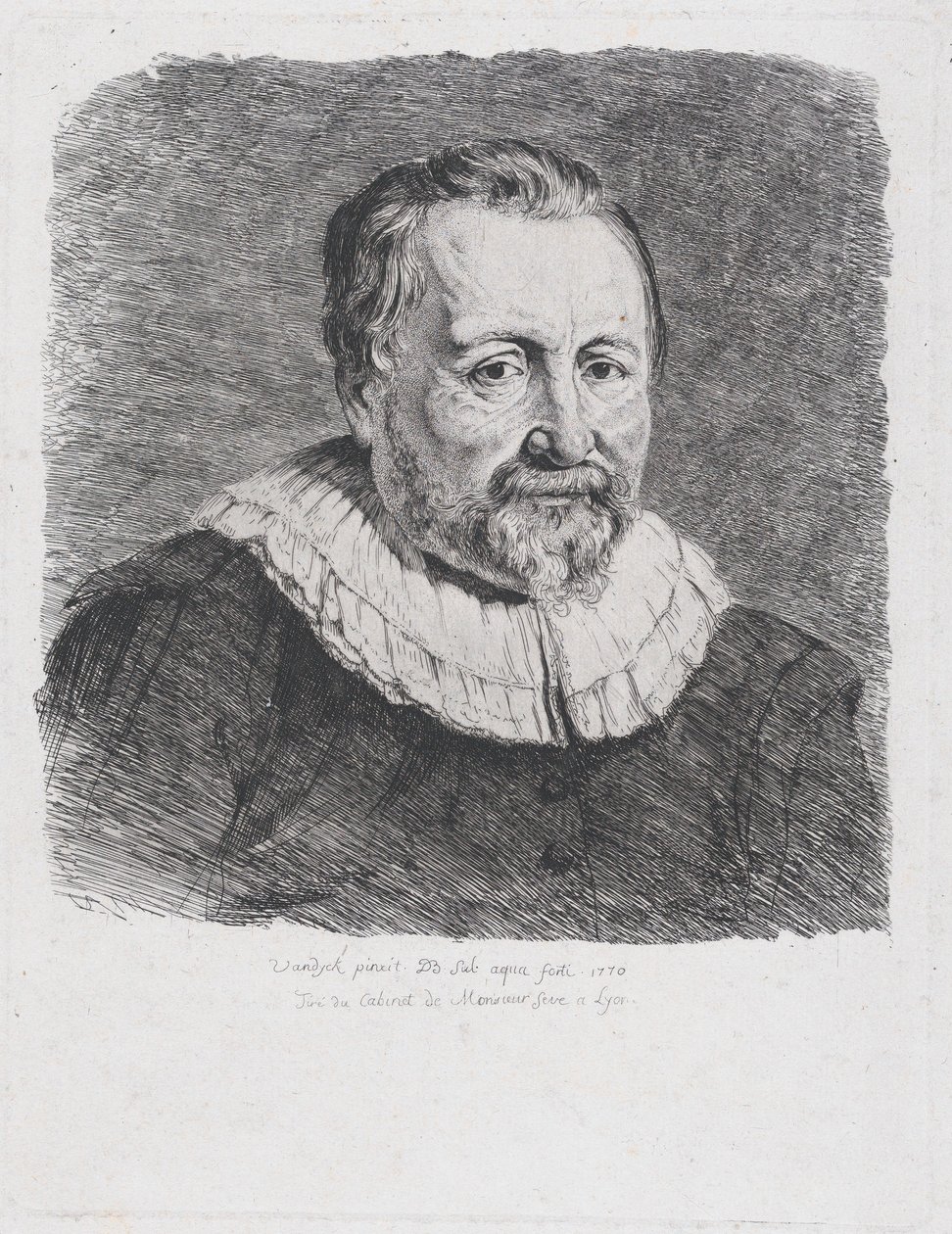 Porträt, nach Van Dyck von Jean Jacques de Boissieu