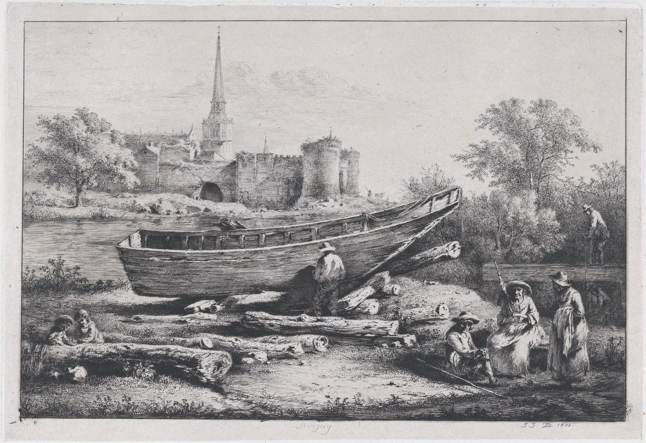 Die Baustelle in Savigny von Jean Jacques de Boissieu