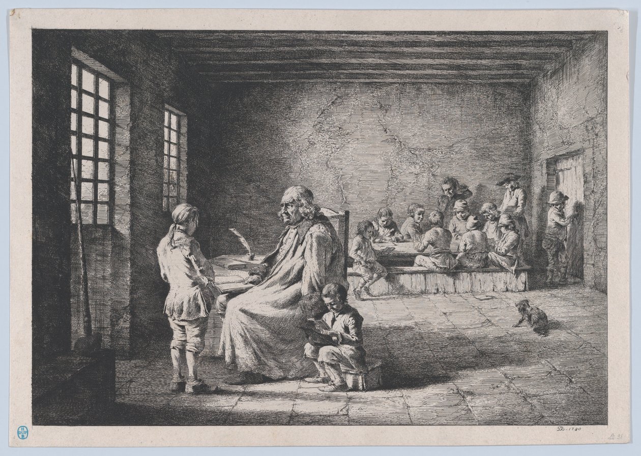Der Schulmeister, 1780 von Jean Jacques de Boissieu