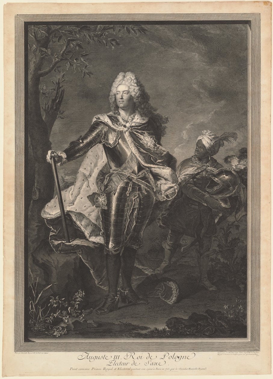 August III. König von Polen von Jean Joseph Balechou after Hyacinthe Rigaud
