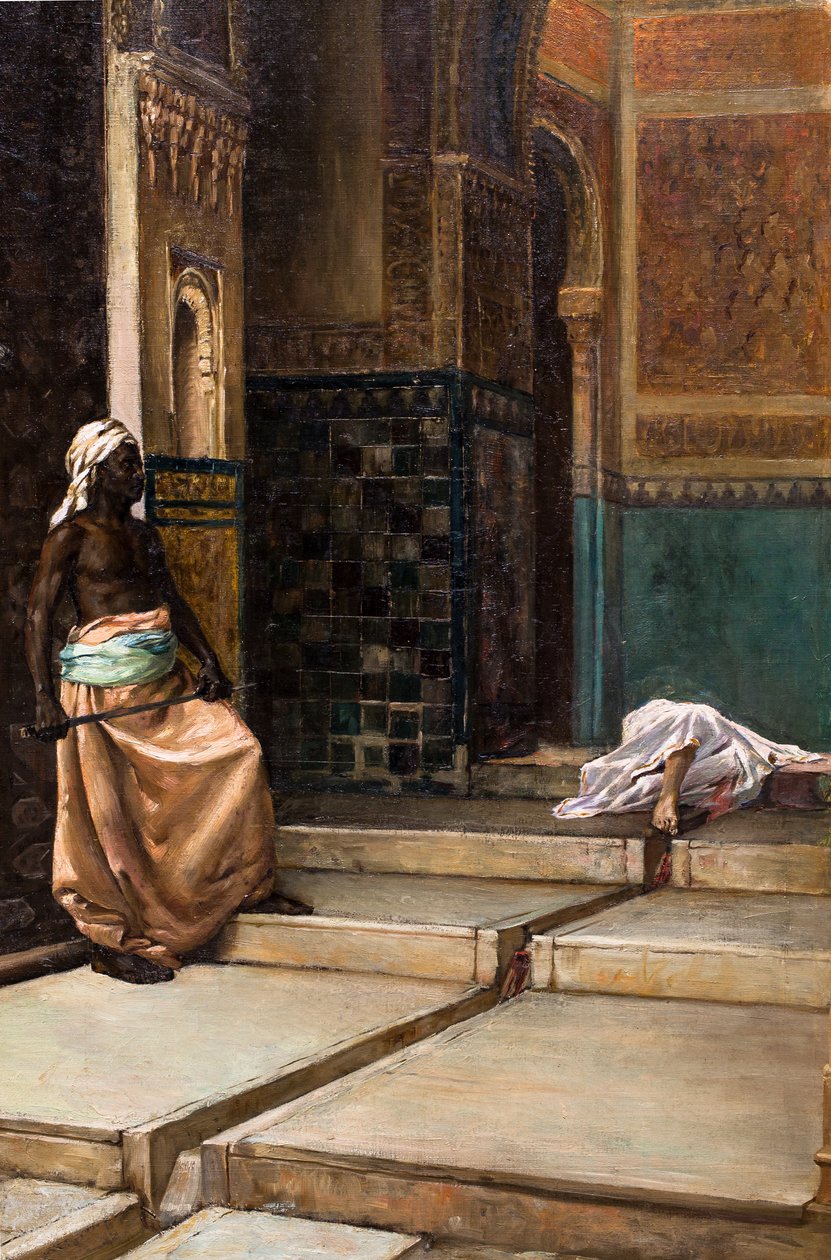 Die Hinrichtungsbühne in der Alhambra in Granada (Detail) von Jean Joseph Benjamin Constant