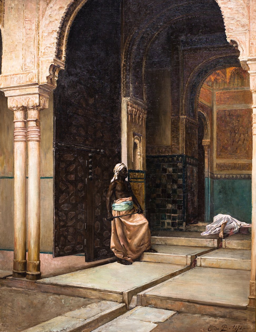 Die Hinrichtungsbühne in der Alhambra in Granada von Jean Joseph Benjamin Constant