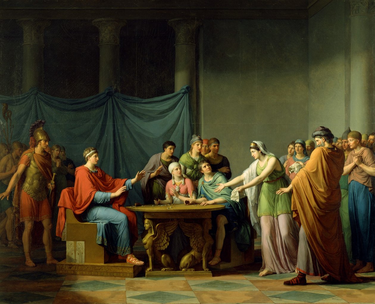 Berenice tadelt Ptolemaios von Jean Joseph Taillasson