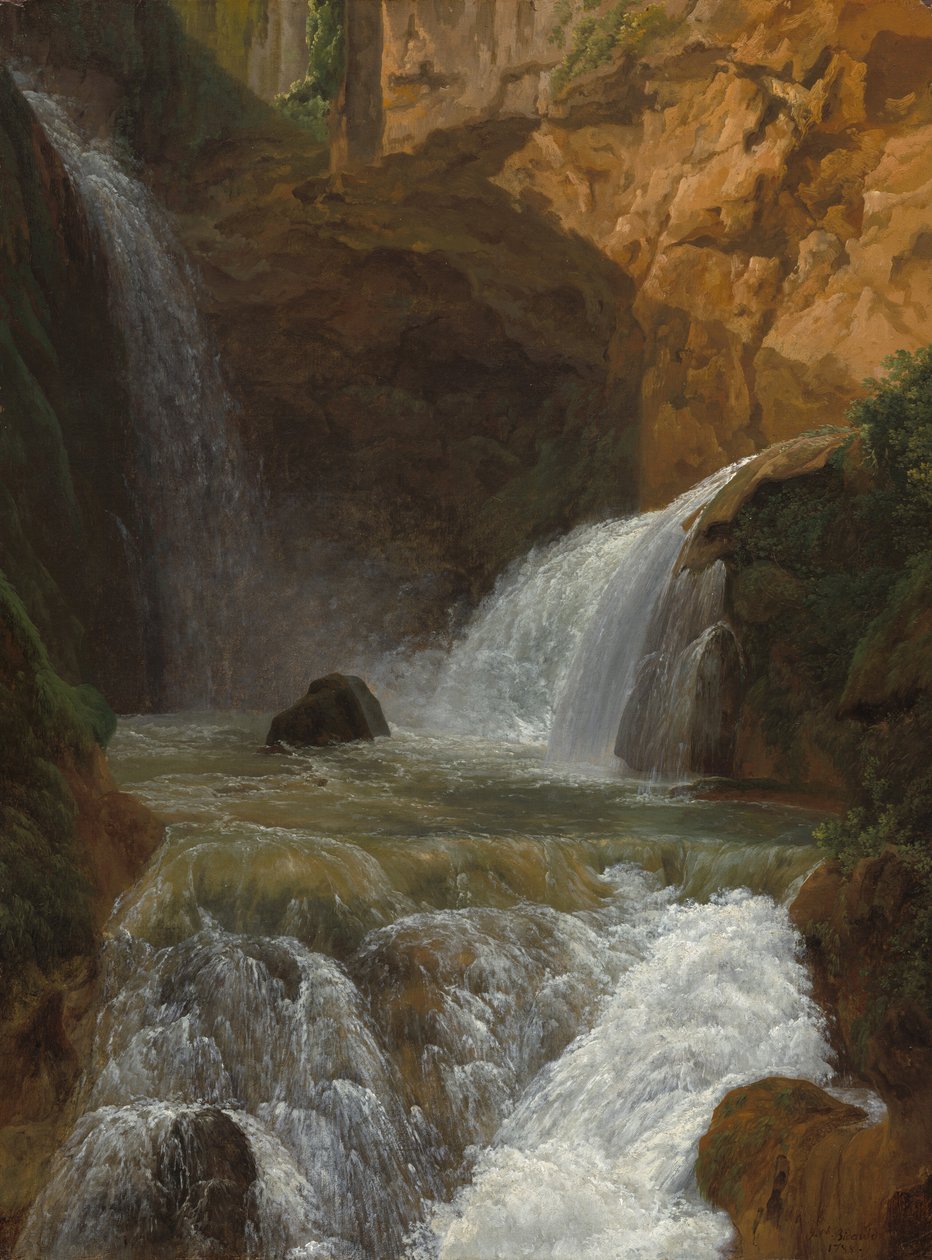 Ansicht der Wasserfälle von Tivoli, 1788 von Jean Joseph Xavier Bidauld