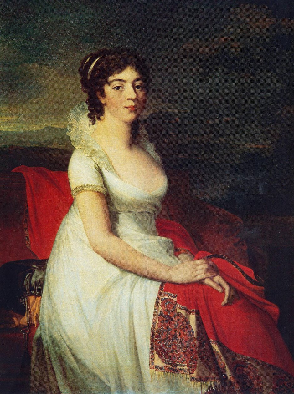 Porträt von Prinzessin Jelisaweta Schachowskaja von Jean-Laurent Mosnier