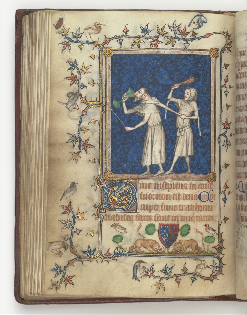 Das Gebetbuch von Bonne von Luxemburg, Herzogin der Normandie f.83v, vor 1349 von Jean Le and workshop Noir