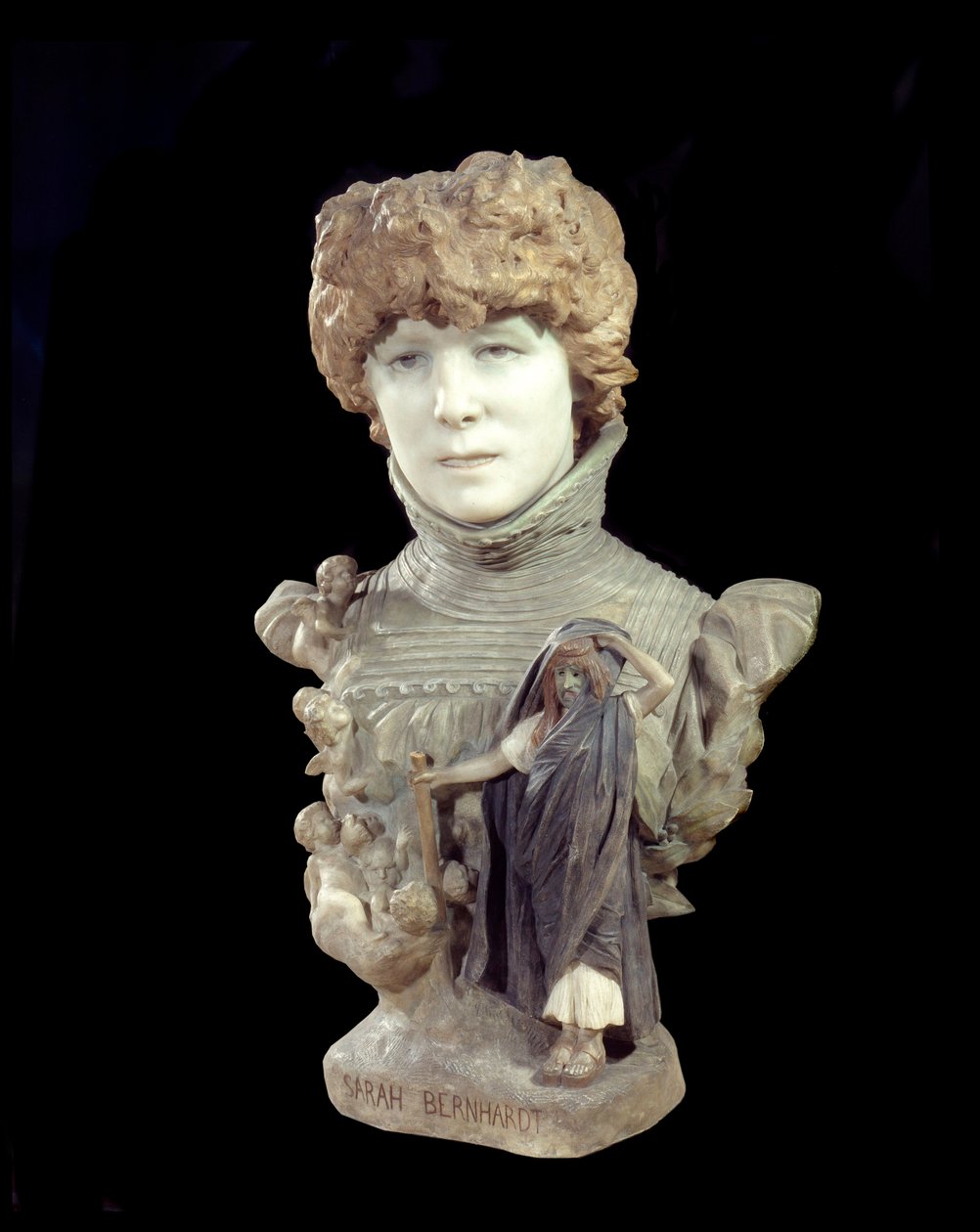 Marmorbüste der Schauspielerin Henriette Rosine Bernard genannt Sarah Bernhardt (1844-1923). Skulptur von Jean-Léon Gérôme (1824-1904) um 1895. Paris, Musée d