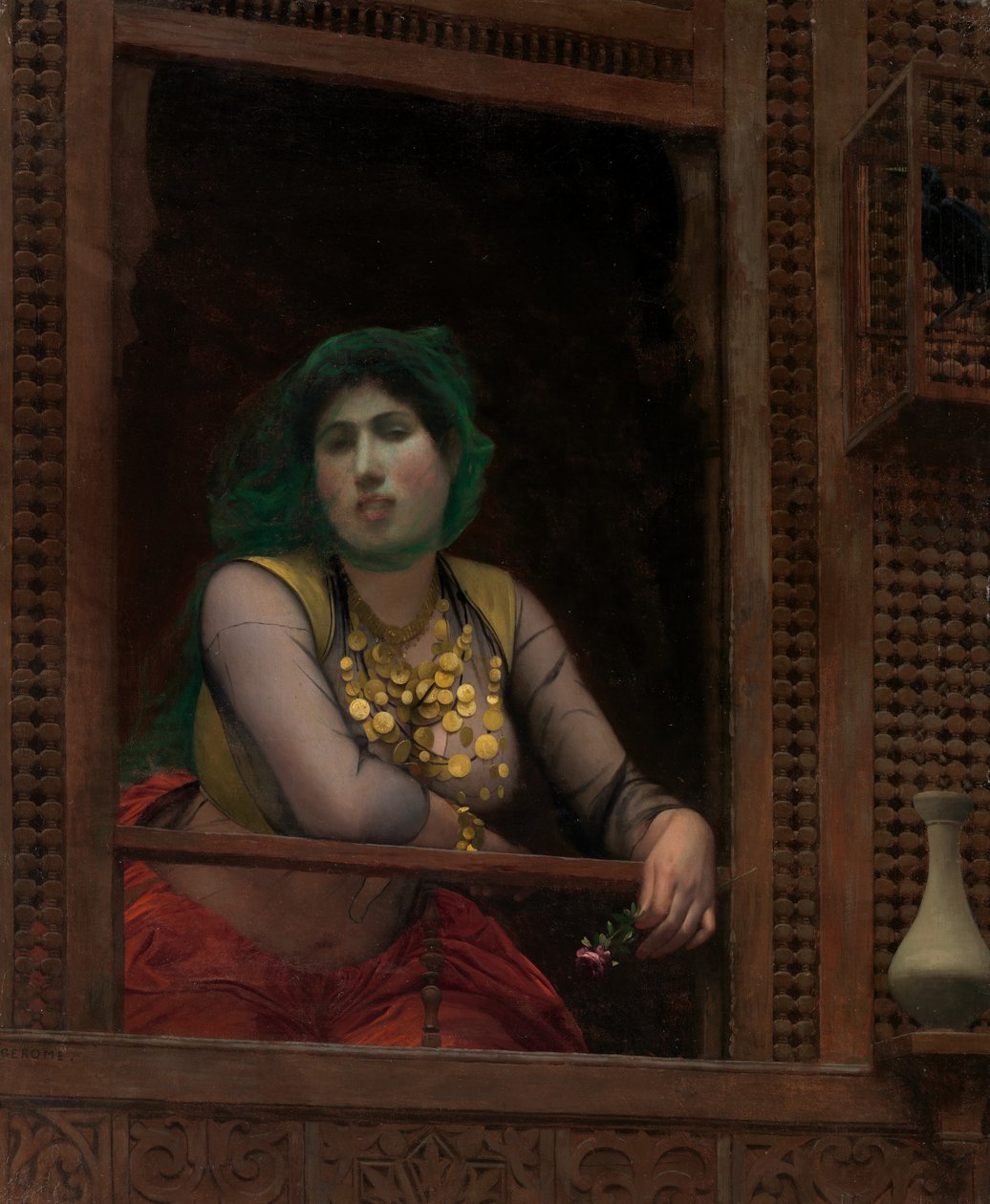 Frau auf einem Balkon, 1887-88 von Jean Leon Gerome
