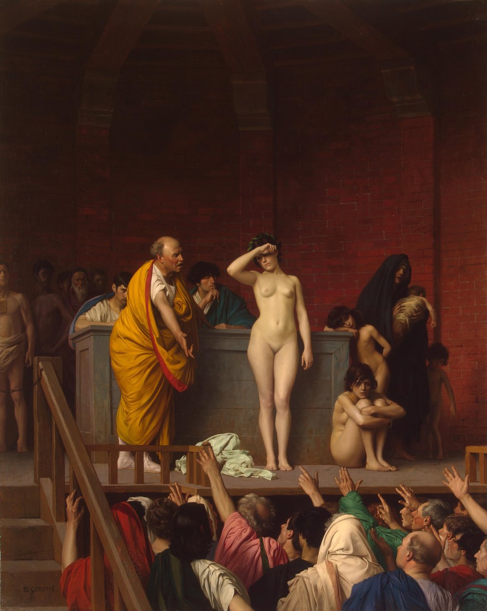 Sklavenmarkt im antiken Rom von Jean Leon Gerome
