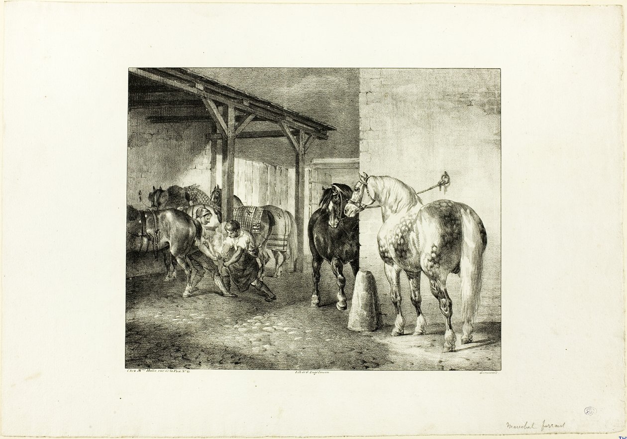 Hufschmiedewerkstatt von Jean Louis André Théodore Géricault