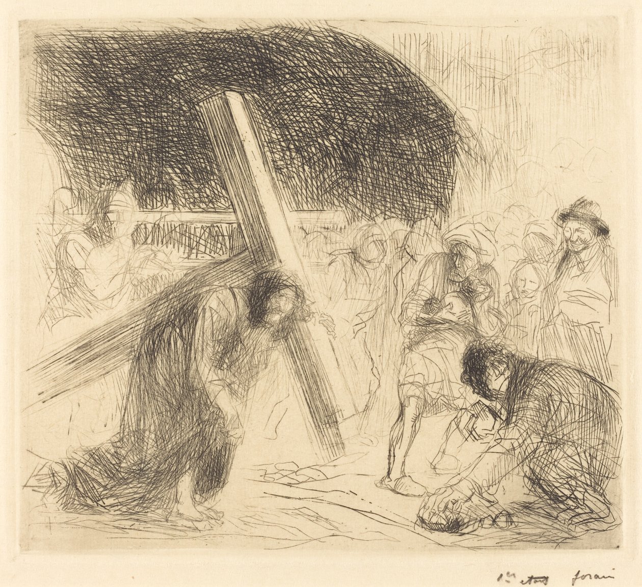 Christus trägt das Kreuz (siebte Platte) von Jean Louis Forain