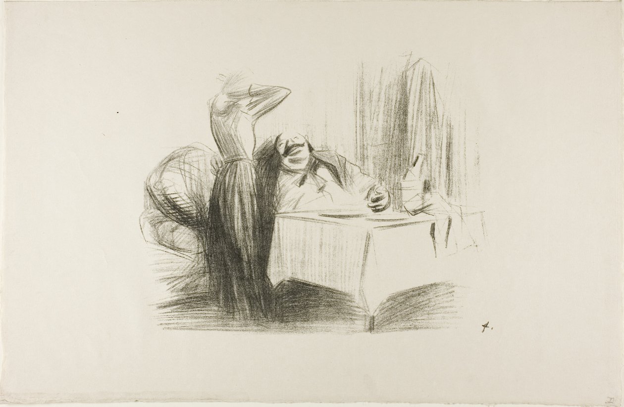 Szene im privaten Speisesaal (horizontale Platte) von Jean Louis Forain
