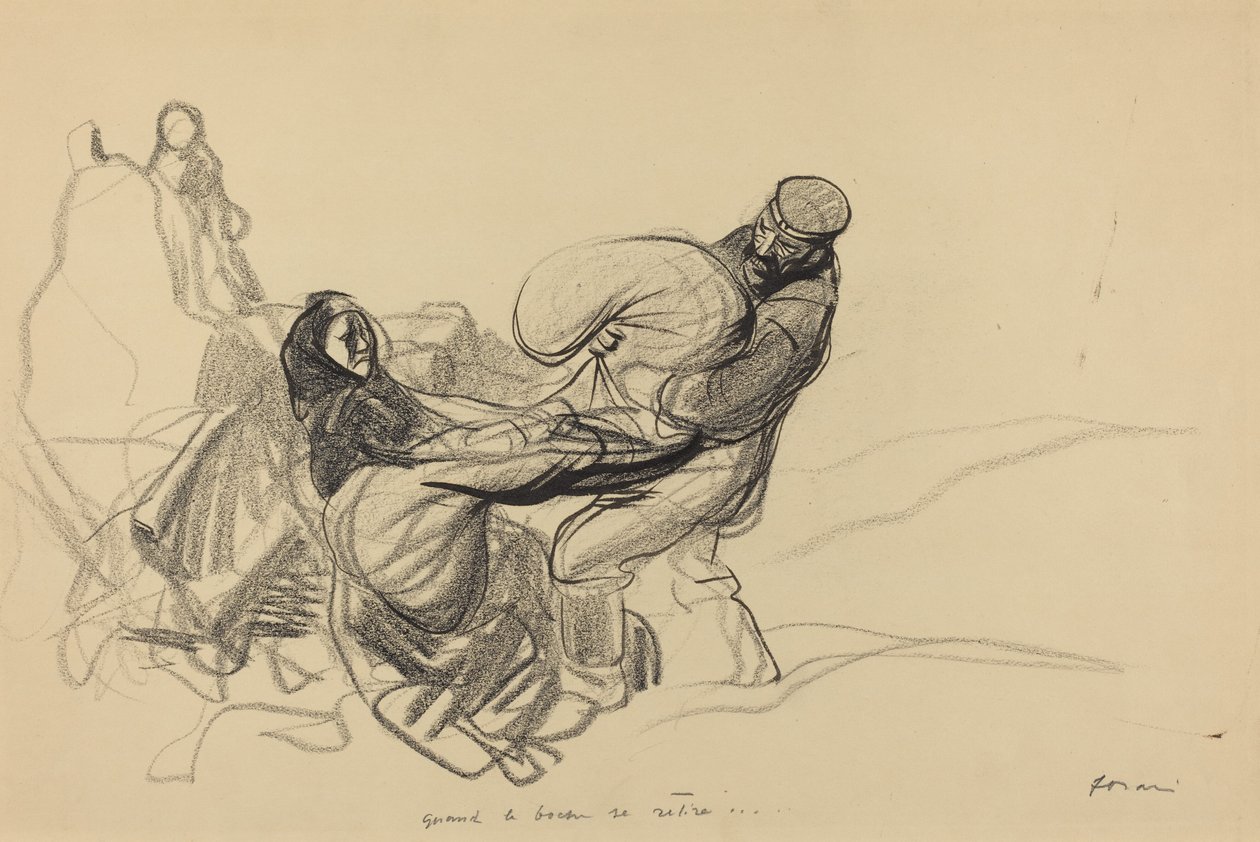 Quand le boche se retire..., wahrscheinlich 1917 von Jean Louis Forain
