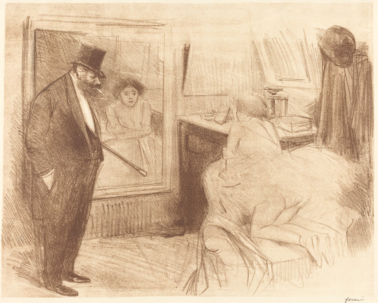 Das Ankleidezimmer der Tänzerin (zweite Platte) von Jean Louis Forain