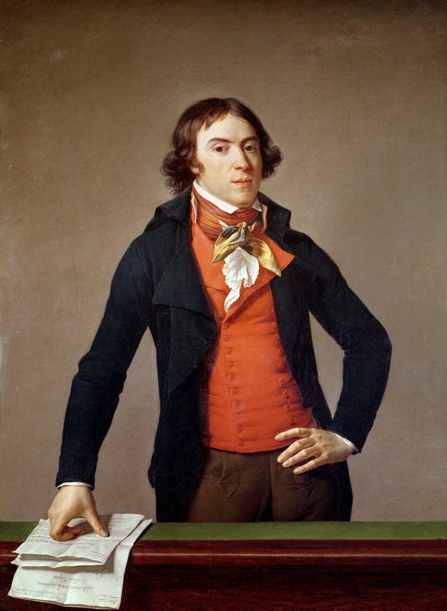 Bertrand Barere de Vieuzac (1755-1841) mit dem Urteil über Louis XVI (1754-93) 4. Januar 1793 von Jean Louis Laneuville