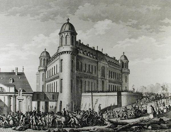 Kanonen von Chantilly nach Paris gebracht, 9. August 1789 von Jean Louis Prieur