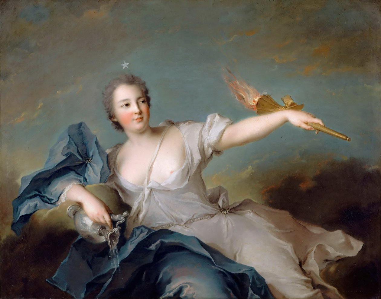 Marie-Anne de Nesle, Marquise de La Tournelle, Herzogin von Châteauroux 1717-1744 von Jean Marc Nattier