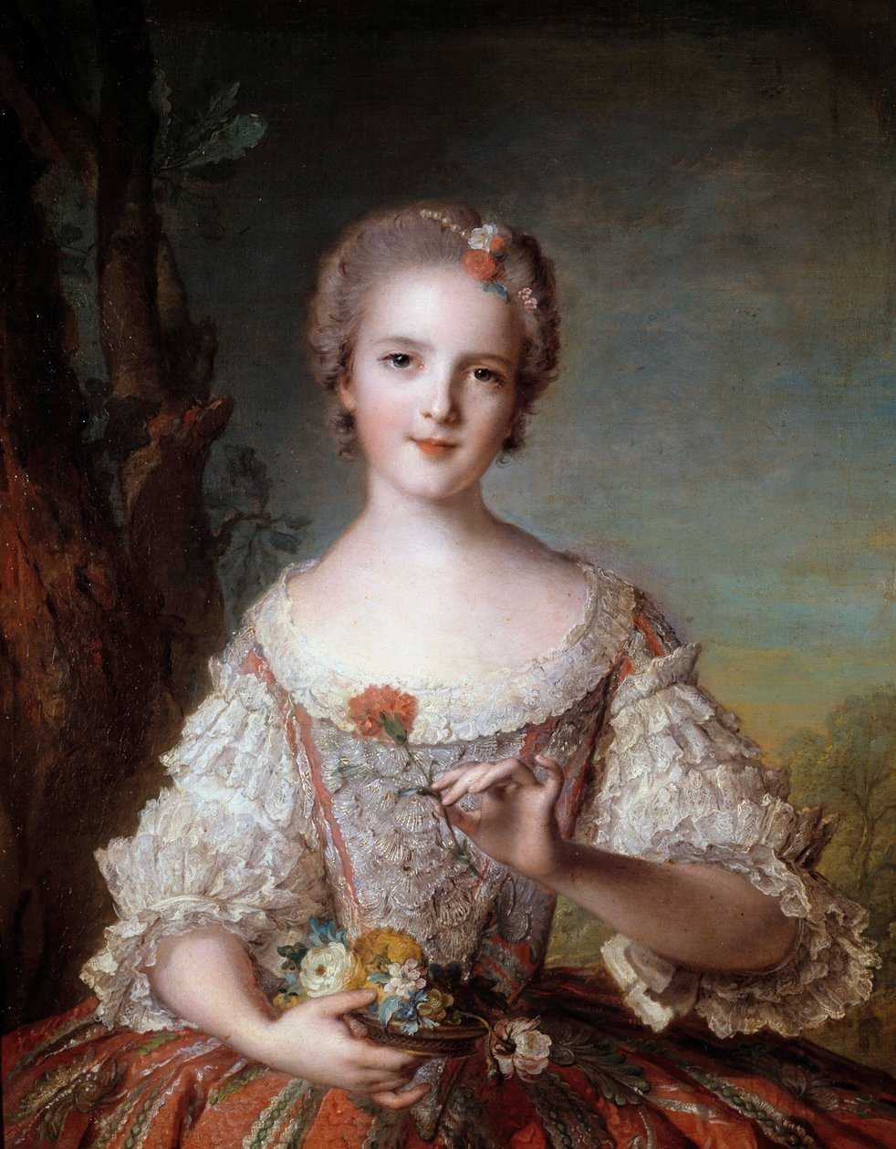 Porträt von Madame Louise von Frankreich (1737-1787), Tochter von König Ludwig XV. Gemälde von Jean-Marc Nattier (1685-1766) 1748 von Jean Marc Nattier