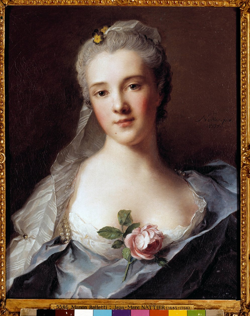 Porträt von Manon Balletti (1740-1776), Ehefrau des Architekten Jean François Blondel (1705-1774) von Jean Marc Nattier