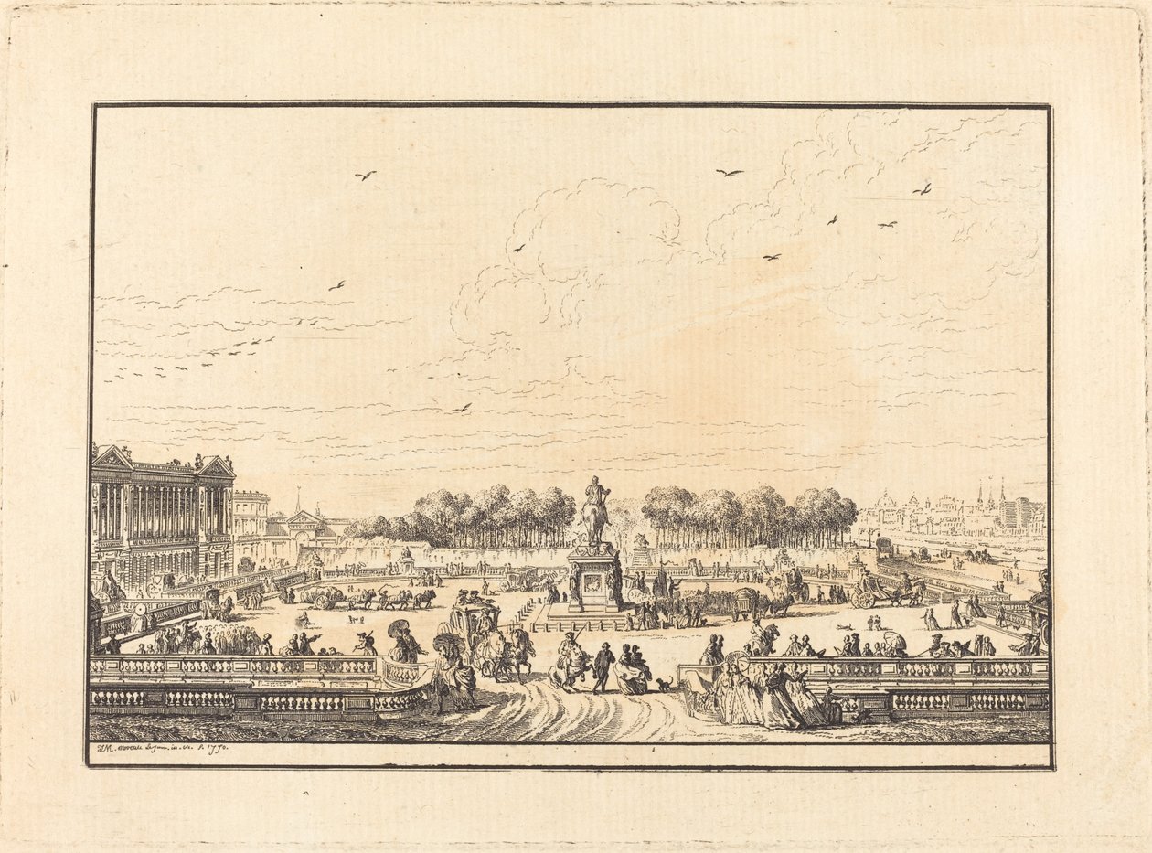 Place de Louis XV von Jean Michel Moreau