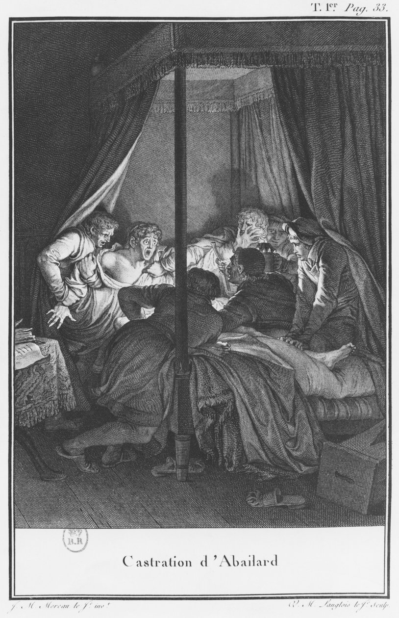 Kastration von Abelard, Illustration aus 