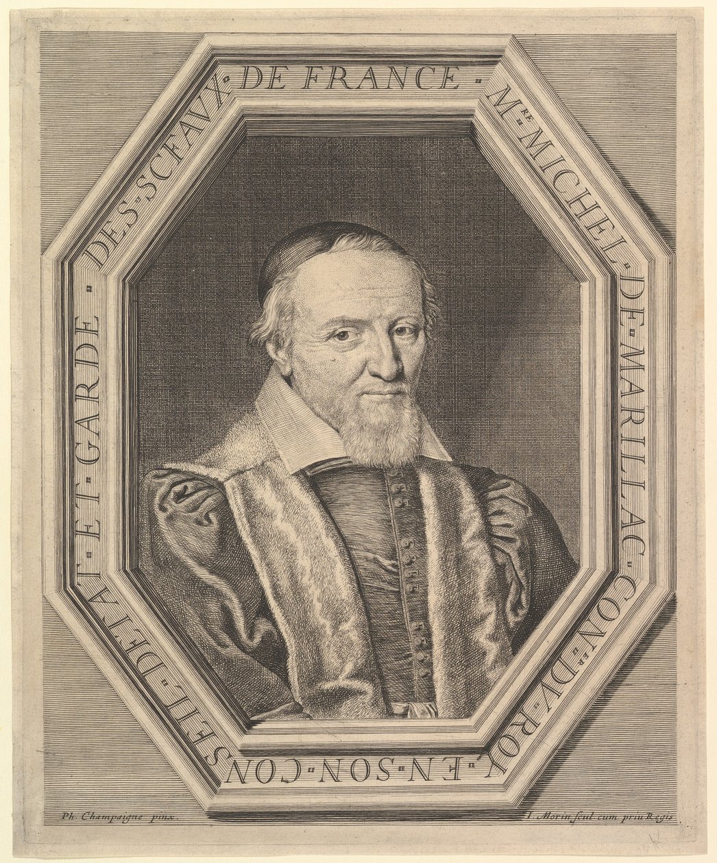 Michel de Marillac, Staatsrat und Siegelbewahrer, 17. Jahrhundert von Jean Morin