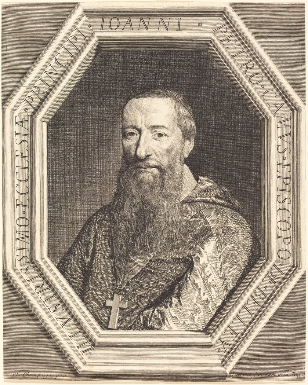 Jean Pierre Camus von Jean Morin after Philippe de Champaigne