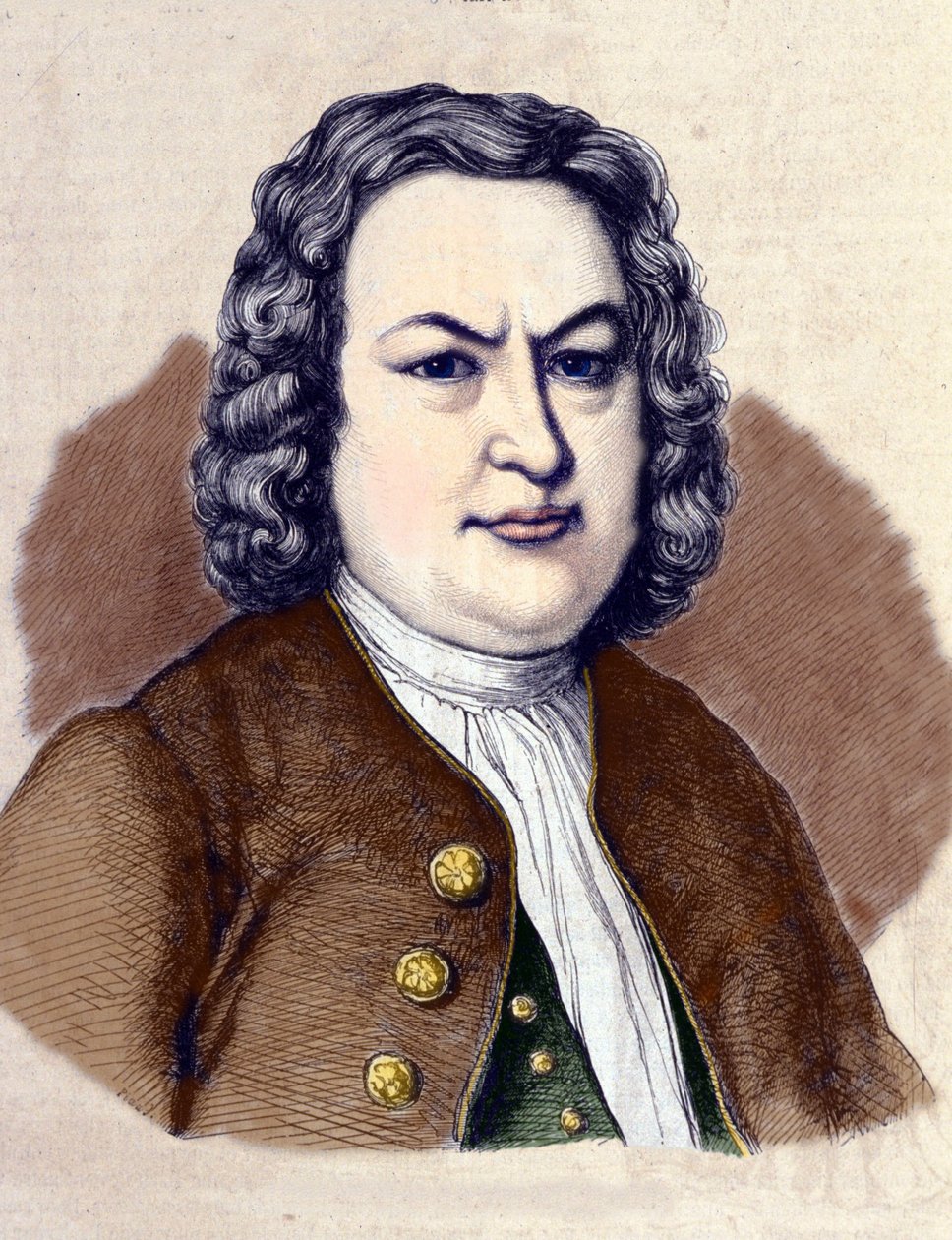 Porträt von Johann Sebastian Bach von Jean Pierre Laurens