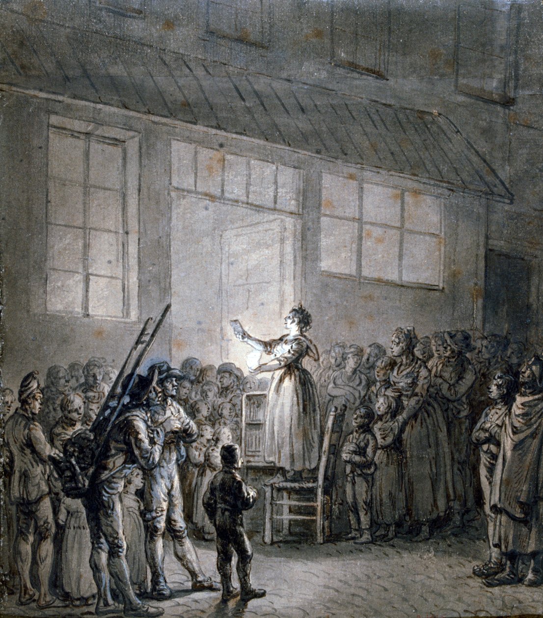 Ein beliebter Sänger, 19. Jahrhundert von Jean Pierre Norblin de La Gourdaine