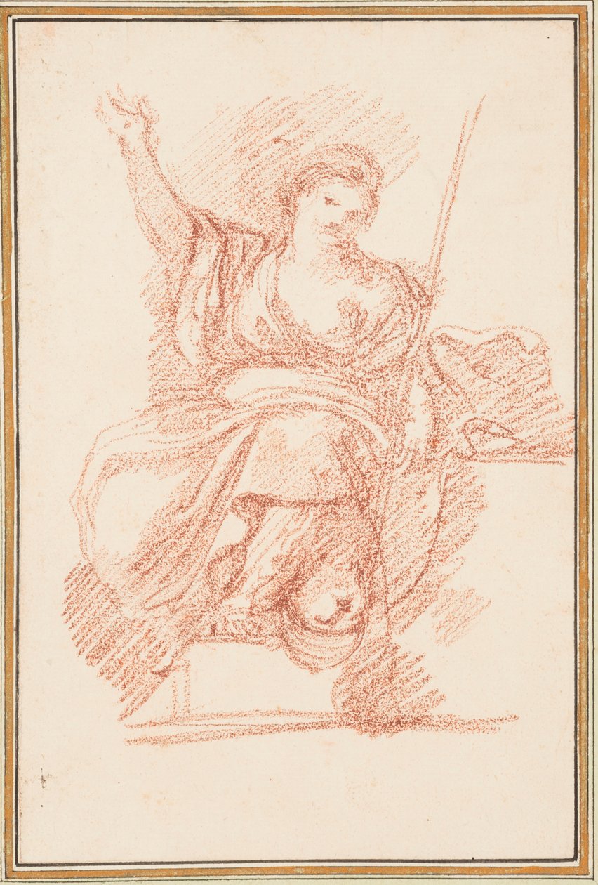 Sitzende allegorische Figur von Jean-Robert Ango